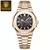 Relógio Poedagar-Men's Luxo, impermeável, aço inoxidável, Square Quartz Watc - comprar online
