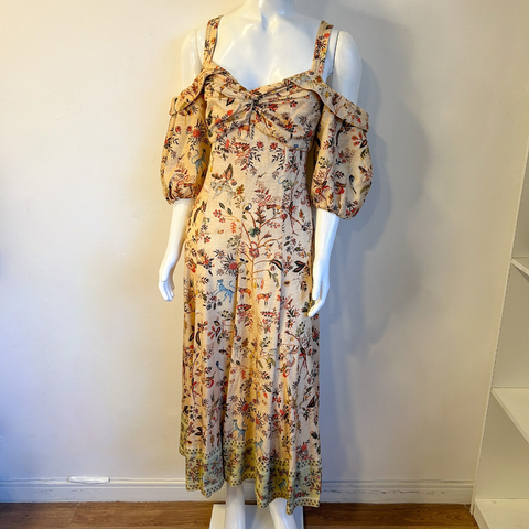 VESTIDO BEGE ESTAMPADO LIOCEL - comprar online