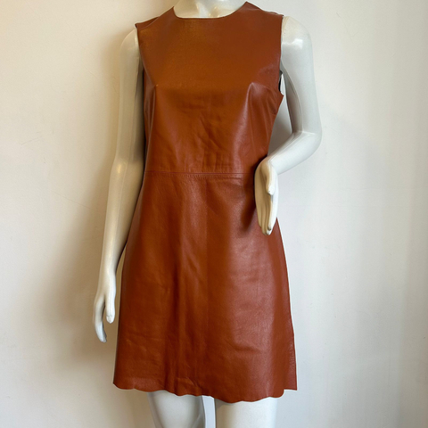 VESTIDO FERRUGEM COURO - comprar online