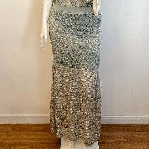 SAIA VERDE CLARO TRICOT MODELO PAOLA BAMBOO - comprar online