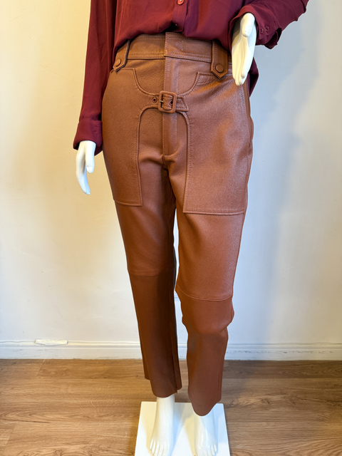 CALÇA FERRUGEM COURO - comprar online