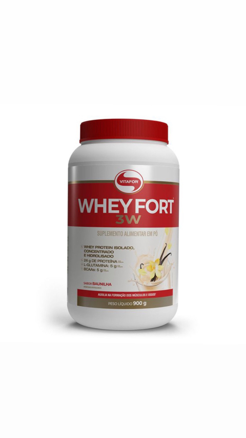 VITFORT WHEY 3w 900g BAUNILHA - comprar online