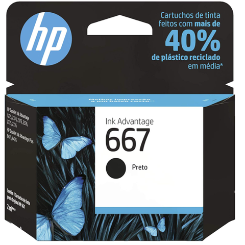 CARTUCHO HP 667 PRETO ORIGINAL