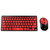 TECLADO/ MOUSE S/ FIO FREESTYLE PTO/VERM