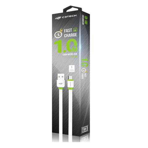 CABO USB-MICRO USB 2,0A 1M CB-100WH C3T