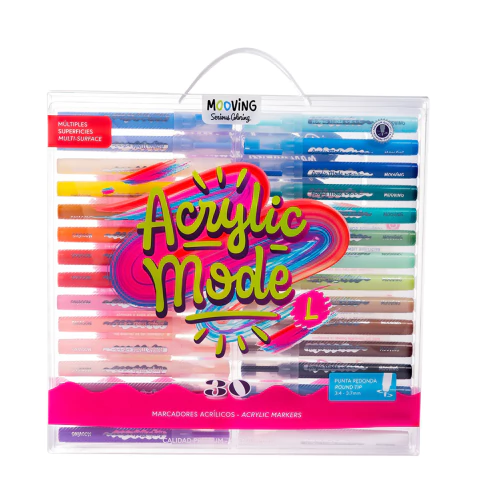 Marcadores Acrílicos x 30 Coloring Mooving - comprar online