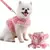 Guia Vestido para cães - floral rosa na internet