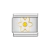 Charm flor blanca plateado - comprar en línea