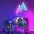 Led triangular quantum lâmpada de parede rgb captador inteligente ritmo luz fun