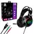 Fone Gamer Headset Led Rgb Mic Usb + P2 Cabo Ajustável 2 Metros - comprar online