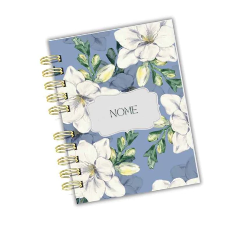 CADERNO PERSONALIZADO COM NOME – COLEÇÃO FLORAL - LUXO A5 - Distinta Personalizados