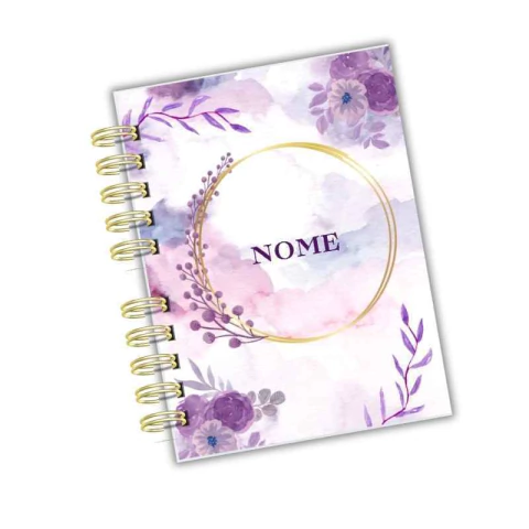 CADERNO PERSONALIZADO COM NOME – COLEÇÃO FLORAL - LUXO A5 - comprar online