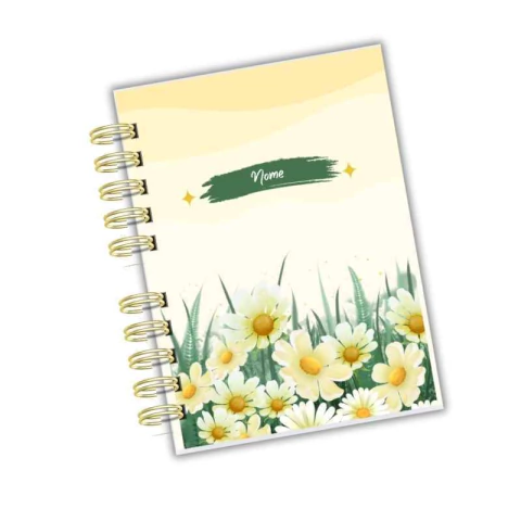 Imagem do CADERNO PERSONALIZADO COM NOME – COLEÇÃO FLORAL - LUXO A5