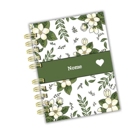 CADERNO PERSONALIZADO COM NOME – COLEÇÃO FLORAL - LUXO A5 na internet