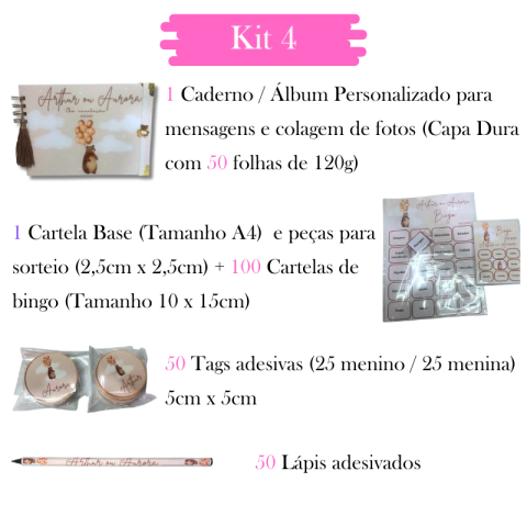 Kit Bingo para Chá Revelção Personalizado na internet
