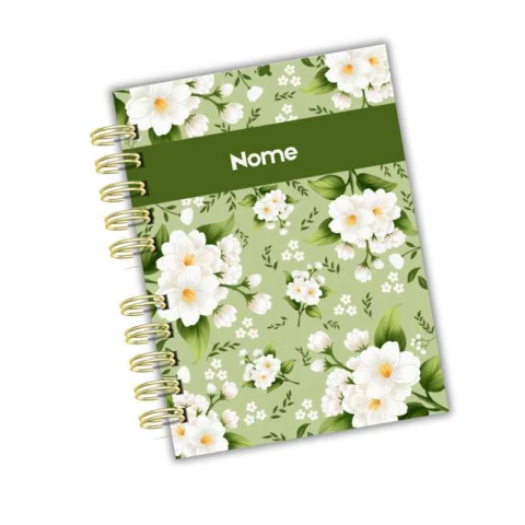 CADERNO PERSONALIZADO COM NOME – COLEÇÃO FLORAL - LUXO A5 - comprar online