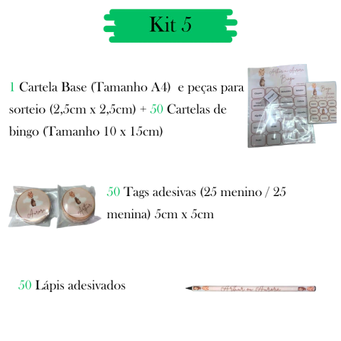 Kit Bingo para Chá Revelção Personalizado - comprar online