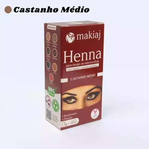 Henna Pó para Design de Sobrancelhas com Fixador
