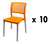 Sillas Para Restaurante Cafetería Comedor Banquete Paquete 10 Modelo Galery - comprar en línea