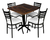 Comedor Elegante Para Bar Terraza Cafetería | Campirano Oscuro Modelo Italia - tienda en línea