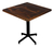 Imagen de Mesa Estilo Campirano para Restaurante, Cafetería o Bar | 75x75 cm en Madera Caoba