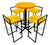 Imagen de Mesa Alta con Bancos para Cafetería, Bar o Eventos, Estilo Periquera | Modelo Cubo