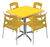 Comedor Moderno para Restaurante y Cafetería con 4 Sillas | Emboquillado de madera, Modelo Valenia - It-Luam Muebles