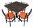 Juego de Comedor cuadrado,Estilo Campirano para Terraza, Bar o Exterior | Campirano oscuro, Modelo Charly