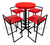 Mesa Alta con Bancos para Cafetería, Bar o Eventos, Estilo Periquera | Modelo Cubo - comprar en línea