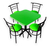 Comedor Estándar con 4 Sillas,Mesa 75x75 cm para Restaurantes y Bares | Modelo Chabely en internet