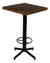 Mesa Alta Periquera cuadrada para restaurante, cafetería o bar | Campirana oscura