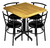 Comedor Rústico, Conjunto de Mesa y Sillas para Espacios Comerciales | Modelo Chabely en internet