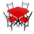 Mesa para Restaurante y Cafetería con Sillas Acojinadas | Emboquillado Formica Modelo Chilanguita en internet