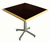 Imagen de Mesa para Restaurante y Cafetería Estilo Moderno con Base Metálica y Cubierta de Mader75x75 cm | Modela Estandar