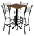 Comedor Periquero Campirano para Restaurante y Bar | Con 4 Bancos y Mesa de Madera Modelo Chilanguita - tienda en línea