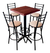 Imagen de Mesa Periquera Estilo Campirano para Restaurante con 4 Bancos Acojinados| Campirana clara,Modelo Charly