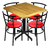 Comedor Rústico, Conjunto de Mesa y Sillas para Espacios Comerciales | Modelo Chabely - It-Luam Muebles