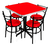 Imagen de Comedor cuadrado Moderno para restaurante ,con 4 Sillas Acojinadas | Emboquillado de aluminio, Modelo Charly