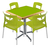 Comedor Moderno para Restaurante y Cafetería con 4 Sillas | Emboquillado de madera, Modelo Valenia - tienda en línea