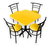 Comedor Estándar con 4 Sillas,Mesa 75x75 cm para Restaurantes y Bares | Modelo Chabely - comprar en línea
