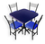 Mesa para Restaurante y Cafetería con Sillas Acojinadas | Emboquillado Formica Modelo Chilanguita