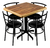 Comedor con 4 Sillas Tapizadas Para Restaurante Cafetería Bar, Mesa 75x75 cm Moderna | Modelo Chabely en internet