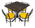 Juego de Comedor cuadrado,Estilo Campirano para Terraza, Bar o Exterior | Campirano oscuro, Modelo Charly en internet