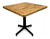 Mesa Periquera Estilo Campirano para Restaurante, Cafetería o Bar 75x75 cm | Madera Caoba