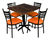 Comedor Elegante Para Bar Terraza Cafetería | Campirano Oscuro Modelo Italia - comprar en línea