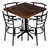 Comedor Estilo Campirano, Mesa de Madera y Sillas para Restaurantes | Campirano oscuro, Modelo Chabely