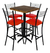 Comedor Periquero Campirano para Restaurante y Bar | Con 4 Bancos y Mesa de Madera Modelo Chilanguita - comprar en línea