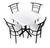 Comedor Estándar con 4 Sillas,Mesa 75x75 cm para Restaurantes y Bares | Modelo Chabely - tienda en línea