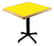 Mesa para Restaurante y Cafetería Estilo Moderno con Base Metálica y Cubierta de Mader75x75 cm | Modela Estandar - tienda en línea