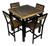 Mesa y 4 Sillas de Estilo Campirano para Restaurantes y Bares | Campirana clara, Modelo Olmo - It-Luam Muebles